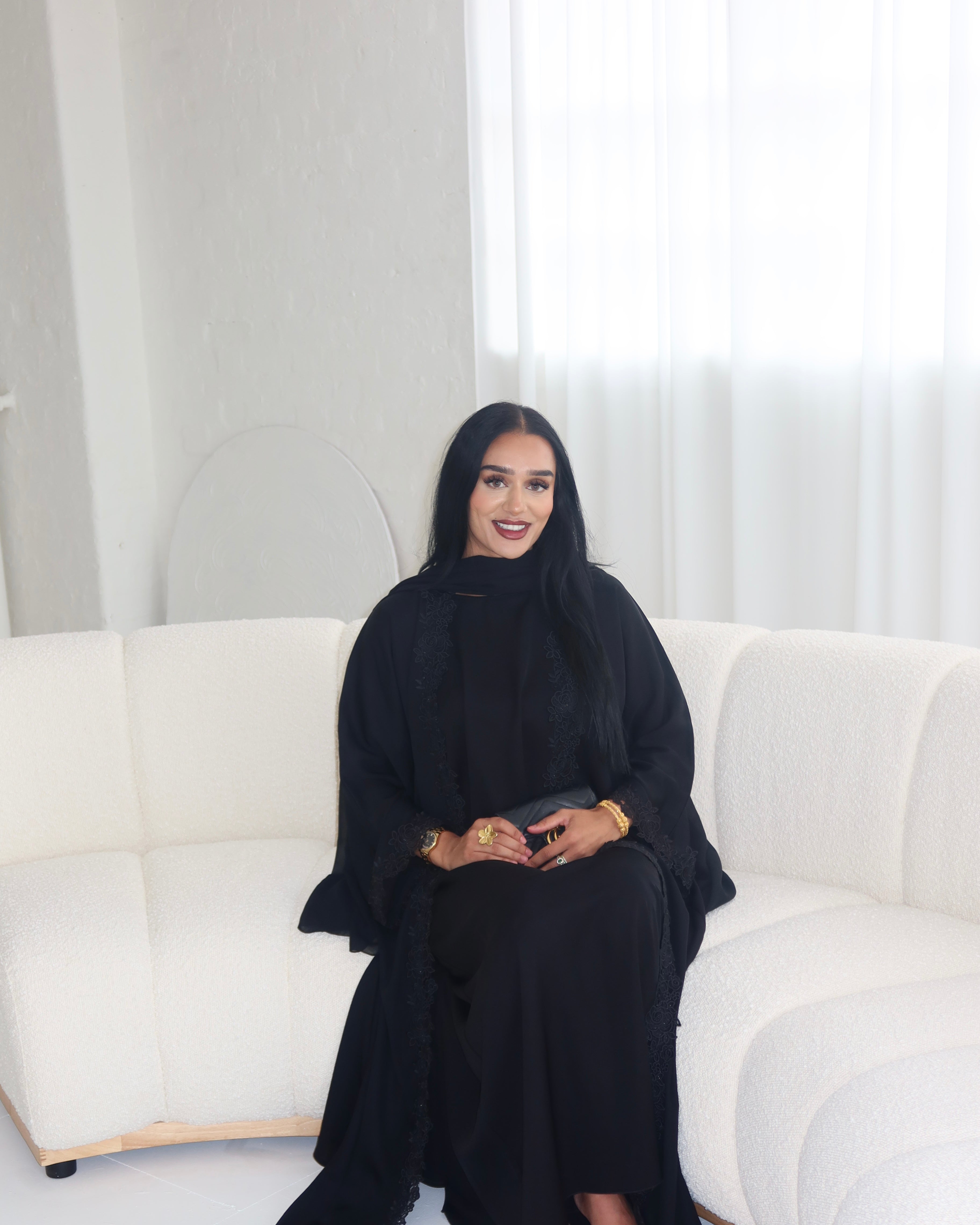 Black Lace Abaya